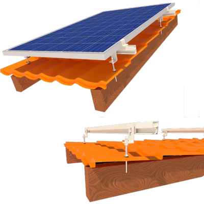 Комплект InstallKit IK-XL-M-2 крепления 2 солнечных панелей до 1145мм металлочерепица профнастил шифер