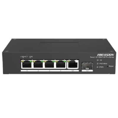 Коммутатор 4 порта управляемый Hikvision DS-3T1306P-SI/HS PoE