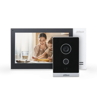 Комплект видеодомофона Dahua Standart DHI-VTO2211G-WP-S2 + DHI-VTH2421FW-P (белый домофон)