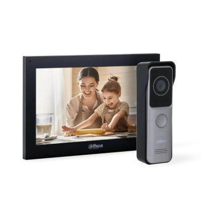 Комплект видеодомофона Dahua DHI-VTH5341G-W+ DHI-VTO2311R-WP