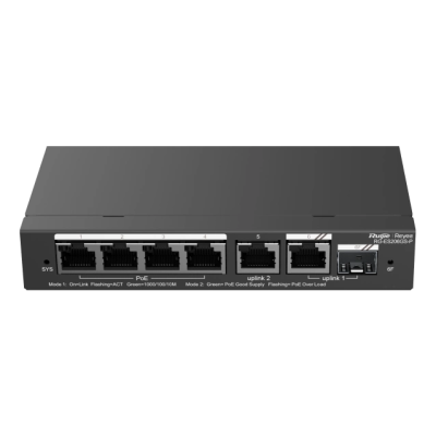 Коммутатор 6 портов управляемый Ruijie RG-ES206GS-P PoE