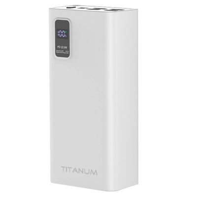 Повербанк TITANUM 728S 30000mAh 22.5W White