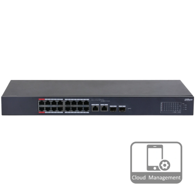 Коммутатор 16 портов управляемый Dahua DH-CS4218-16ET-135 PoE