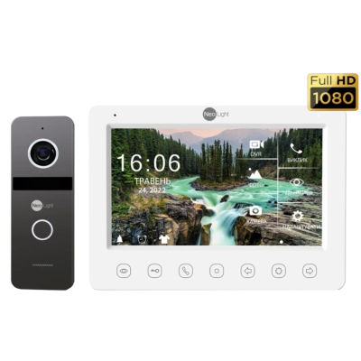 Комплект видеодомофона Neolight NeoKit FHD PRO Graphite (KAPPA + HD + SOLO FHD)