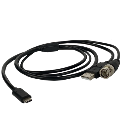 Кабель для вывода аналогового изображения c монокуляров AGM BNC + USB - Type C 1м