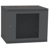 Шкаф телекоммуникационный двери перф (черный) IPCOM 9U 600x450