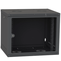 Шафа телекомунікаційна двері скло (чорна) IPCOM 12U 600x450