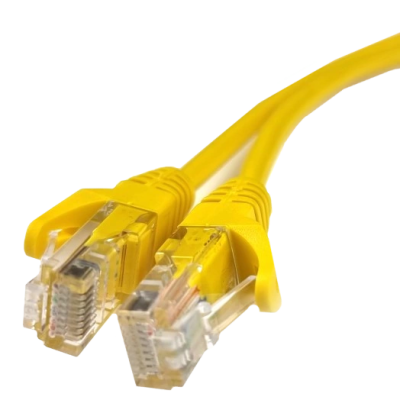 Патч-корд литой желтый 5е UTP RJ45 1м