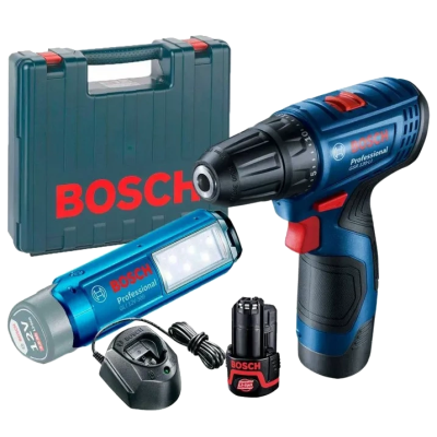 Аккумуляторный шуруповерт и фонарик Bosch GSR 120-LI + GLI 12V-300 (06019G8004)