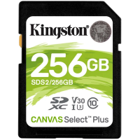Карта памяти SDXC Kingston Canvas Select Plus 256Гб 100R C10 UHS-I U3 V30