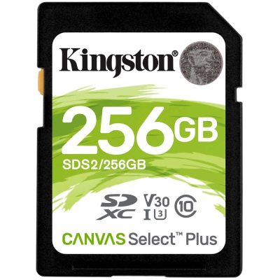 Карта памяти SDXC Kingston Canvas Select Plus 256Гб 100R C10 UHS-I U3 V30