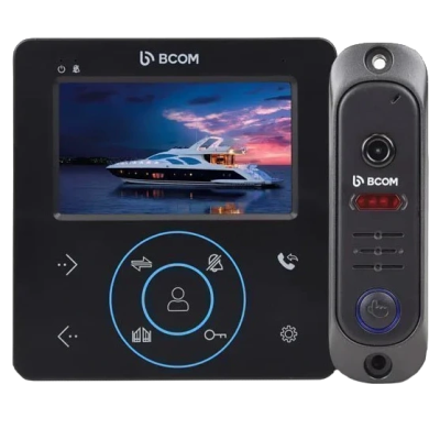Комплект видеодомофона BCOM BD-480M Black Kit