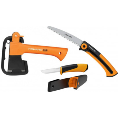 Подарочный набор (топор + нож + пила) Fiskars XXS X5 1015617 1057912