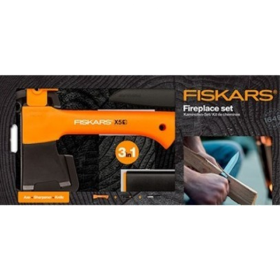 Подарочный набор (топор + нож + точилка) Fiskars XXS X5 1015617 1057913