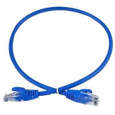 Патч-корд голубой 0.25м EServer UTP CAT5e