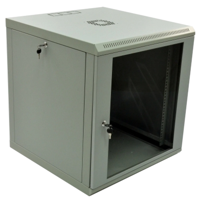 Шкаф акриловое стекло серый 12U, 600х600х640