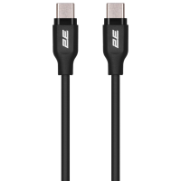 Кабель зарядки/синхронизации 1м 60Вт черный 2E Type-C Glow USB-C > USB-C