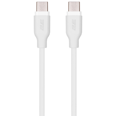 Кабель зарядки/синхронизации 1м 60Вт белый 2E Type-C Glow USB-C > USB-C