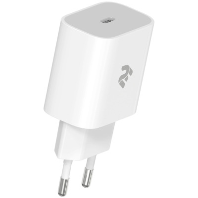 Зарядное устройство сетевое 20Вт белый 2E USB-C PD