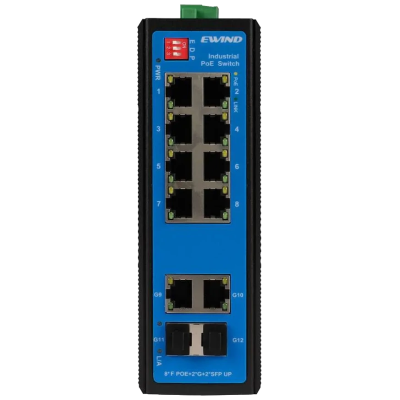 Коммутатор 12 портов неуправляемый Ewind EW-PIS1712-8FE PoE