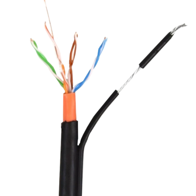Кабель (UTP медь наружный с несущим тросом) бухта 305м GoldMine GM UTP 4*2*0.5-CU PVC PE MT кат.5е