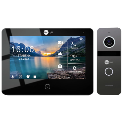 Комплект видеодомофона Neolight NeoKIT HD Pro WF B/Graphite