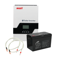 Комплект аккумулятор + инвертор, кабели в подарок MUST PV18-1012VPM 100Ah