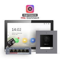 Комплект (врезная панель) DS-KD8003-IME1(B)+DS-KH6350-TE1+HS-TF