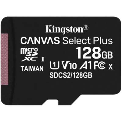 Карта памяти Kingston microSD 128GB C10 UHS-I R100MB/s + SD