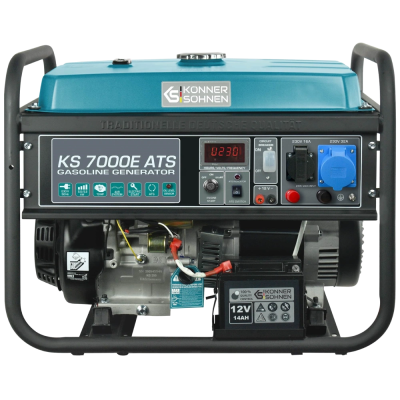 Генератор бензиновый 230В 5.5 кВт АВР электростартер Konner&Sohnen KS 7000E ATS