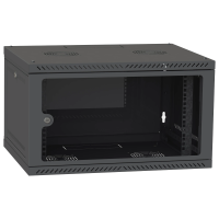 Шкаф телекоммуникационный стекло (RAL9005) IPCOM СН-4U-060х035-ДС-9005