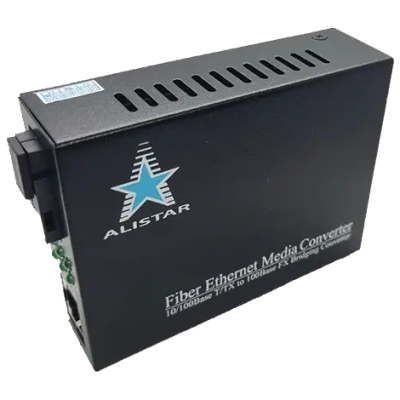 Медиаконвертор ALISTAR X3S 100M 10/100BASE-T RJ-45 - 100BASE-FX 1SM WDM SC 20KM TX1310/RX1550nm