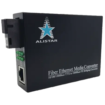 Медиаконвертор ALISTAR X3G 1G 10/100/1000BASE-T RJ-45 - 1000BASE-LX 1SM WDM SC 20KM TX1310/RX1550nm