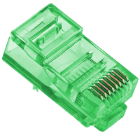 Коннектор (100 шт/уп.) Merlion RJ-45 8P8C UTP Cat-5 Q100 Green
