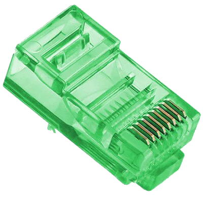 Коннектор (100 шт/уп.) Merlion RJ-45 8P8C UTP Cat-5 Q100 Green