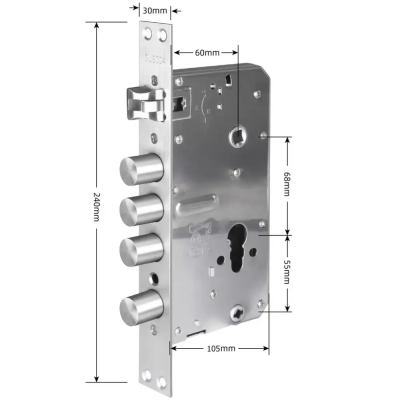 Врезная часть SEVEN LOCK 6068R (Round)