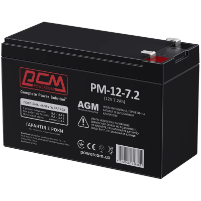 Аккумуляторная батарея Powercom AGM 7.2Ah-12V