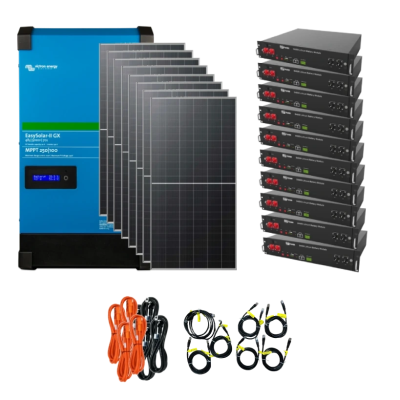 Система автономного питания однофазная VictronEnergy + Dyness 4кВт 24кВт•ч на солнечных батареях