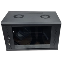 Шкаф стекло черное EServer 6U